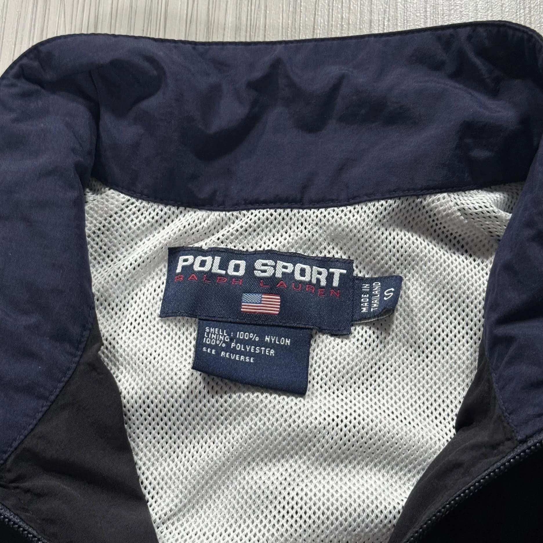 Vintage Polo Sport Ralph Lauren Navy Jacket (Size S) — RootsBK